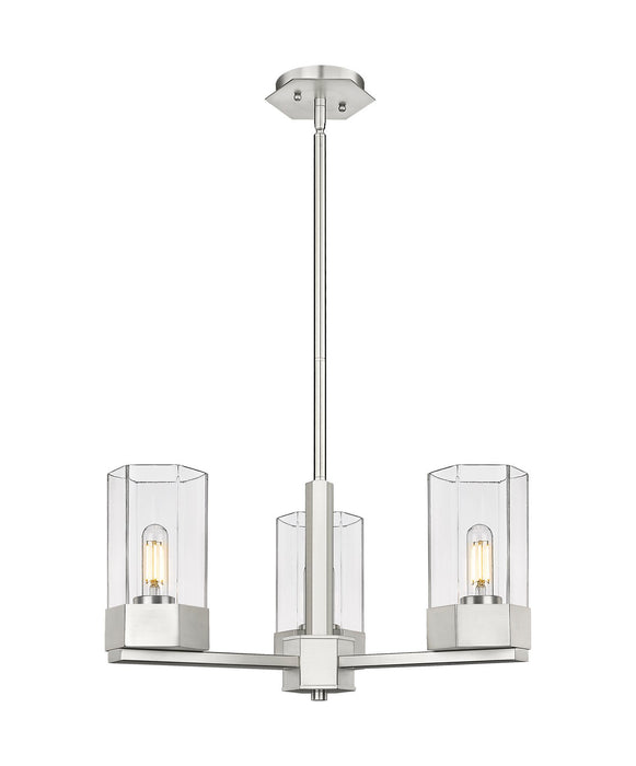 Innovations 427-3CR-SN-G427-9CL LED Pendant, Satin Nickel