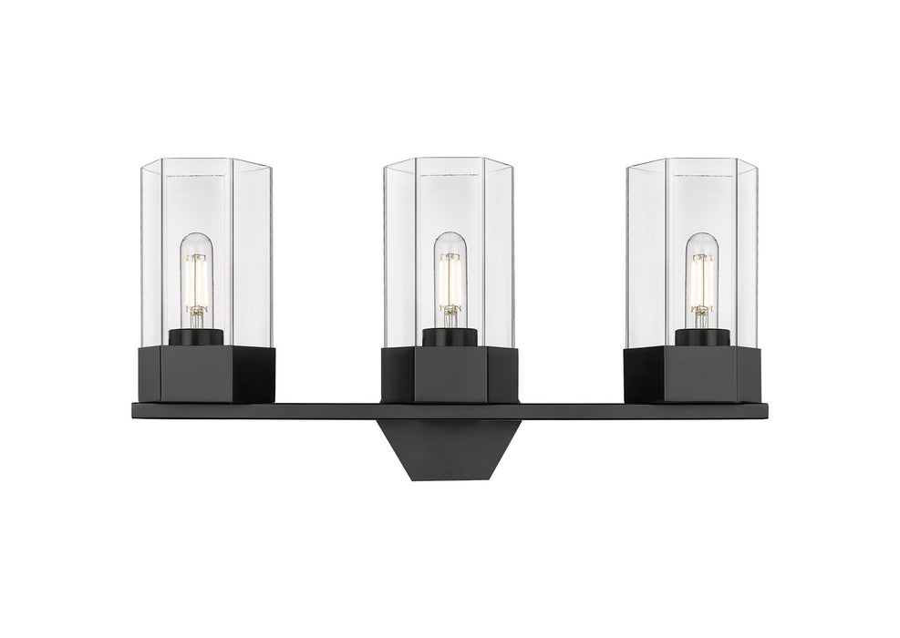 Innovations 427-3W-BK-G427-9CL LED Bath Vanity, Matte Black