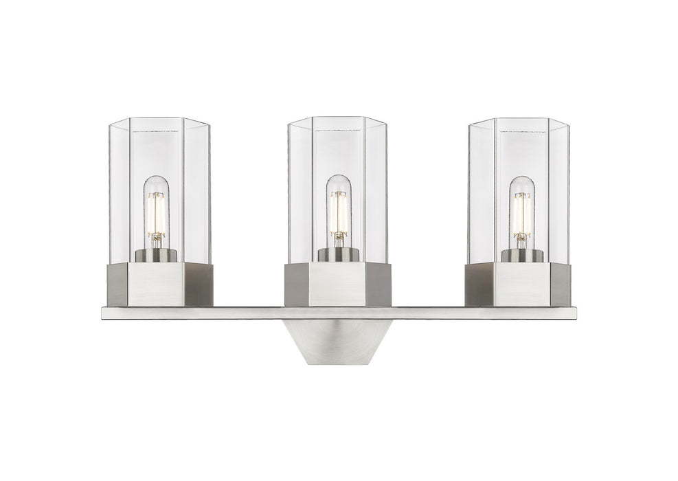 Innovations 427-3W-SN-G427-9CL LED Bath Vanity, Satin Nickel
