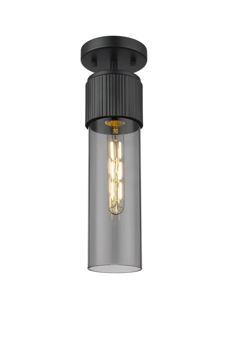 Innovations 428-1F-BK-G428-12SM LED Flush Mount, Matte Black