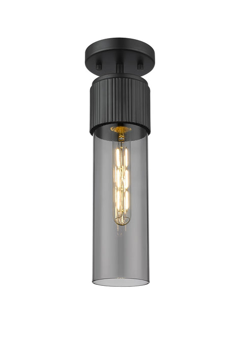 Innovations 428-1F-BK-G428-12SM LED Flush Mount, Matte Black