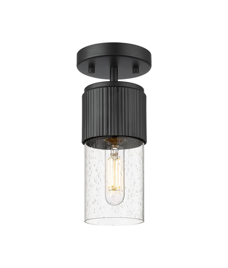 Innovations 428-1F-BK-G428-7SDY LED Flush Mount, Matte Black