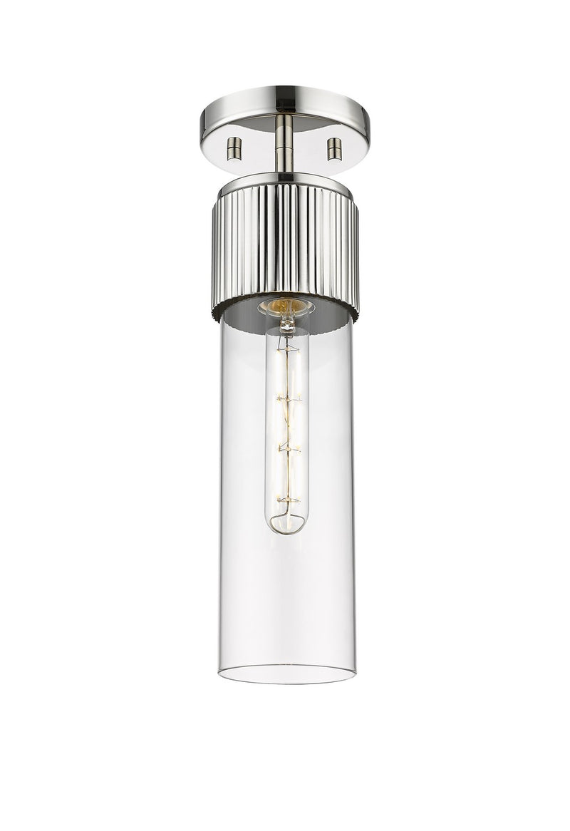 Innovations 428-1F-PN-G428-12CL LED Flush Mount, Polished Nickel