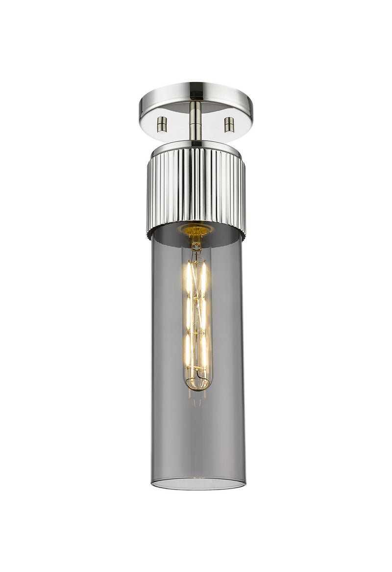 Innovations 428-1F-PN-G428-12SM LED Flush Mount, Polished Nickel