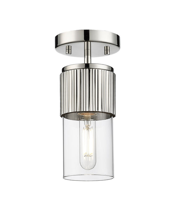 Innovations 428-1F-PN-G428-7CL LED Flush Mount, Polished Nickel