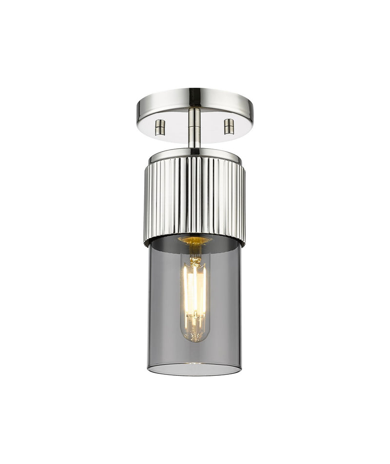 Innovations 428-1F-PN-G428-7SM LED Flush Mount, Polished Nickel