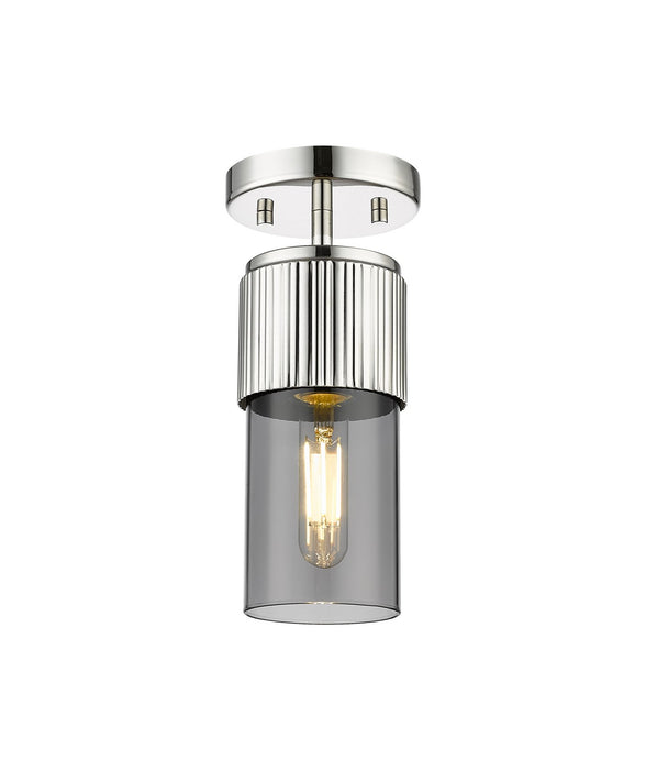 Innovations 428-1F-PN-G428-7SM LED Flush Mount, Polished Nickel
