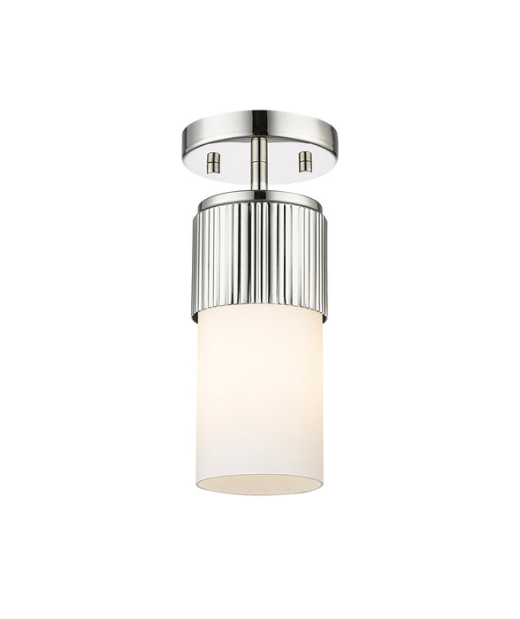Innovations 428-1F-PN-G428-7WH LED Flush Mount, Polished Nickel