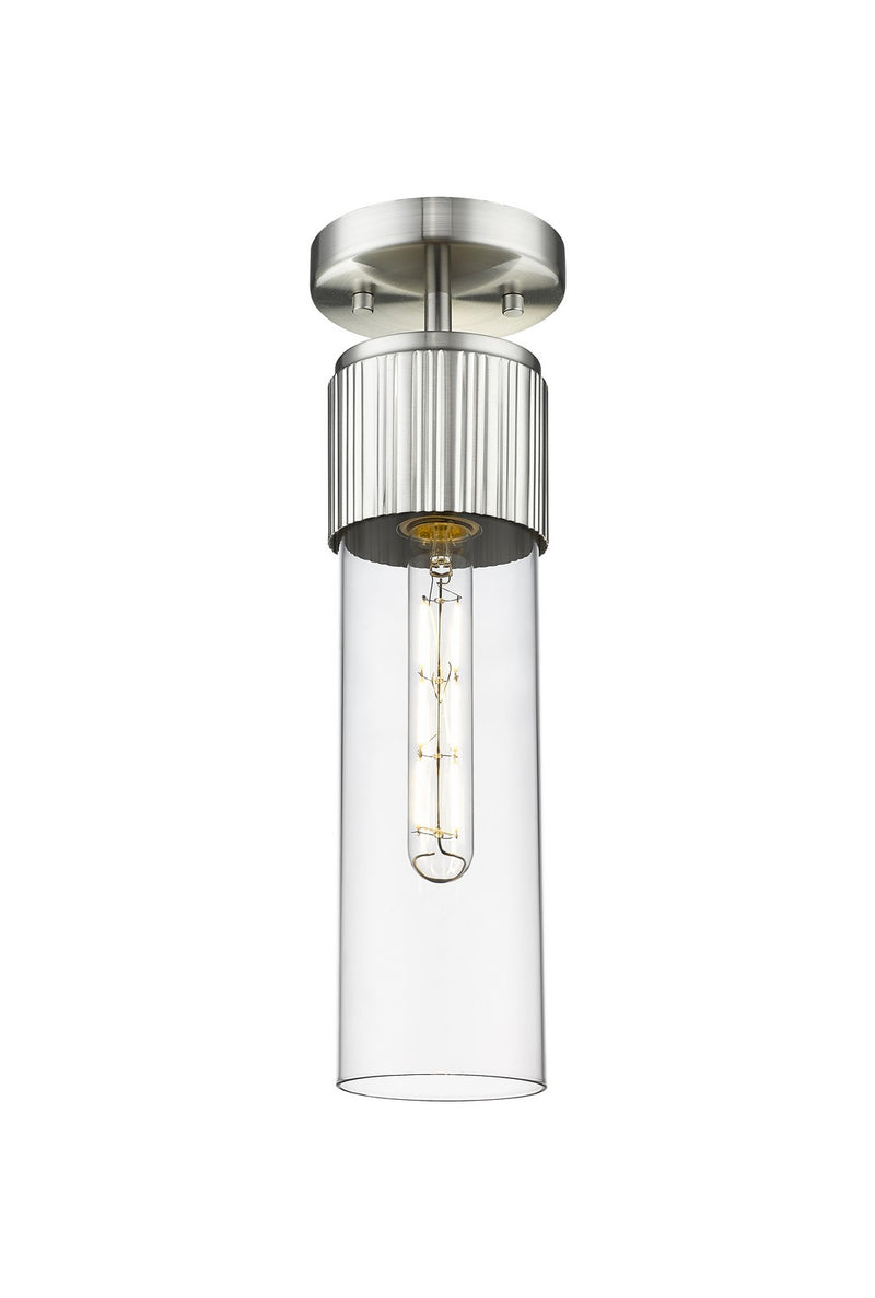 Innovations 428-1F-SN-G428-12CL LED Flush Mount, Satin Nickel