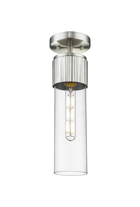 Innovations 428-1F-SN-G428-12CL LED Flush Mount, Satin Nickel