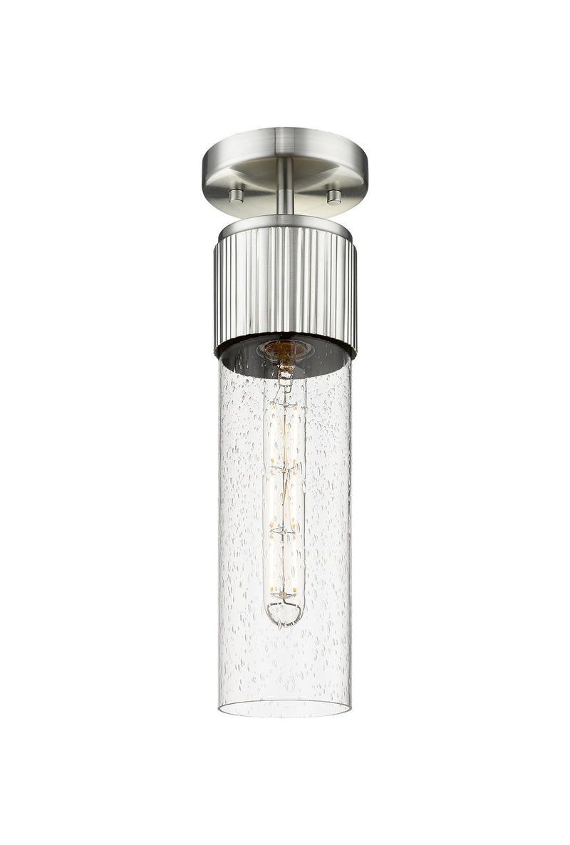 Innovations 428-1F-SN-G428-12SDY LED Flush Mount, Satin Nickel
