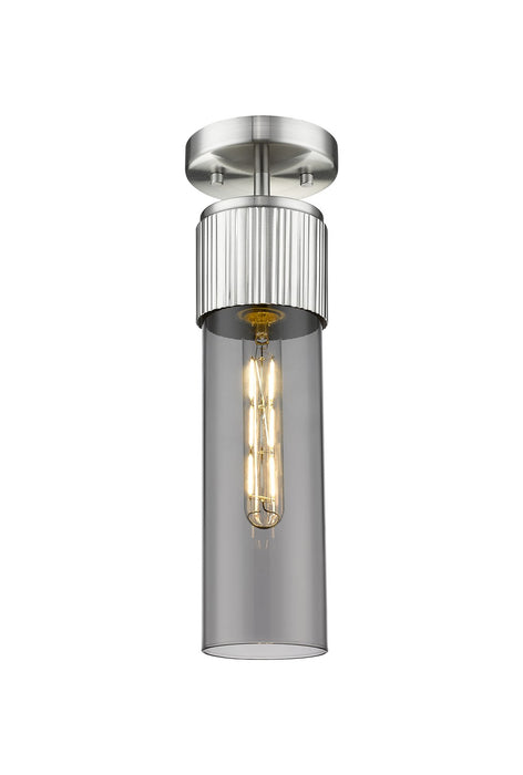 Innovations 428-1F-SN-G428-12SM LED Flush Mount, Satin Nickel