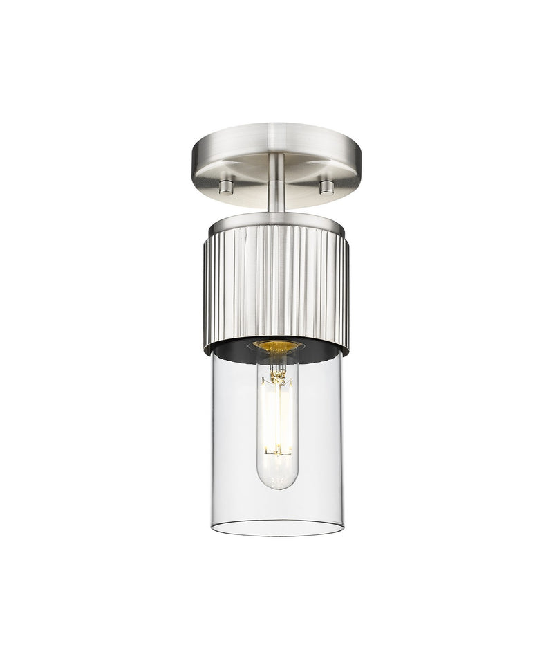 Innovations 428-1F-SN-G428-7CL LED Flush Mount, Satin Nickel