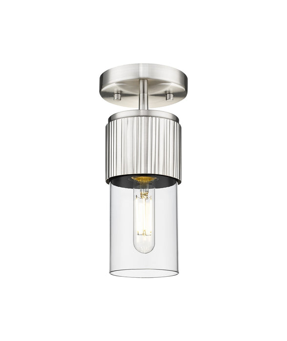 Innovations 428-1F-SN-G428-7CL LED Flush Mount, Satin Nickel