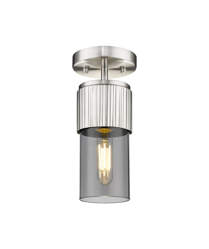 Innovations 428-1F-SN-G428-7SM LED Flush Mount, Satin Nickel