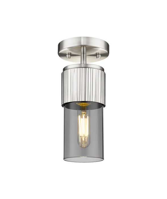 Innovations 428-1F-SN-G428-7SM LED Flush Mount, Satin Nickel