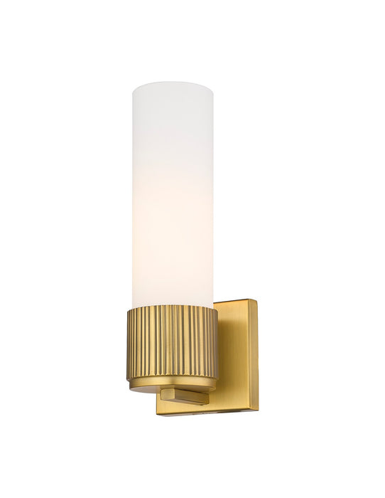 Innovations 428-1W-BB-G428-12WH LED Wall Sconce, Brushed Brass