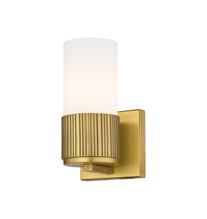 Innovations 428-1W-BB-G428-7WH LED Wall Sconce, Brushed Brass