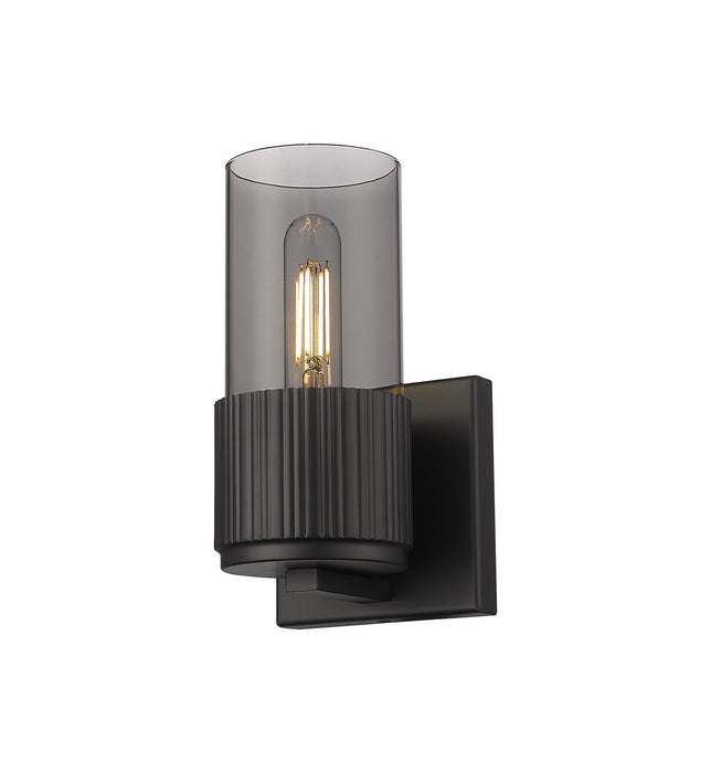 Innovations 428-1W-BK-G428-7SM LED Wall Sconce, Matte Black