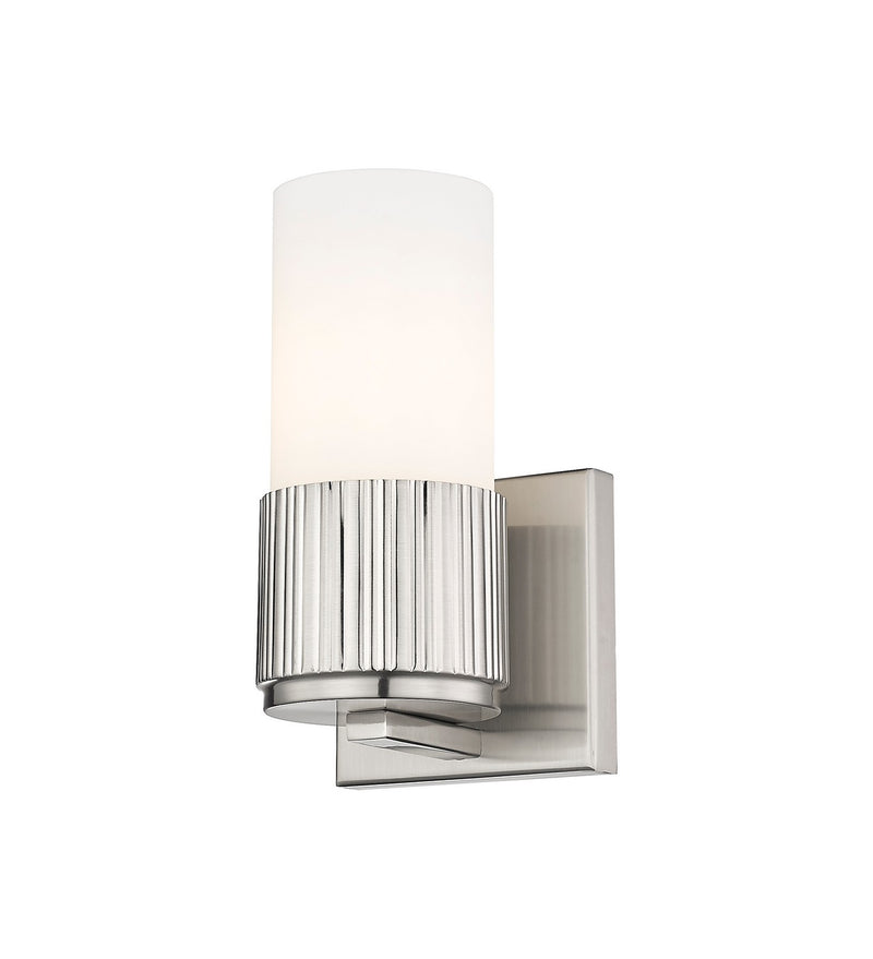 Innovations 428-1W-SN-G428-7WH LED Wall Sconce, Satin Nickel