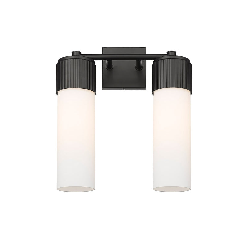 Innovations 428-2W-BK-G428-12WH LED Bath Vanity, Matte Black