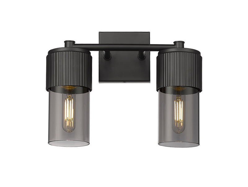 Innovations 428-2W-BK-G428-7SM LED Bath Vanity, Matte Black