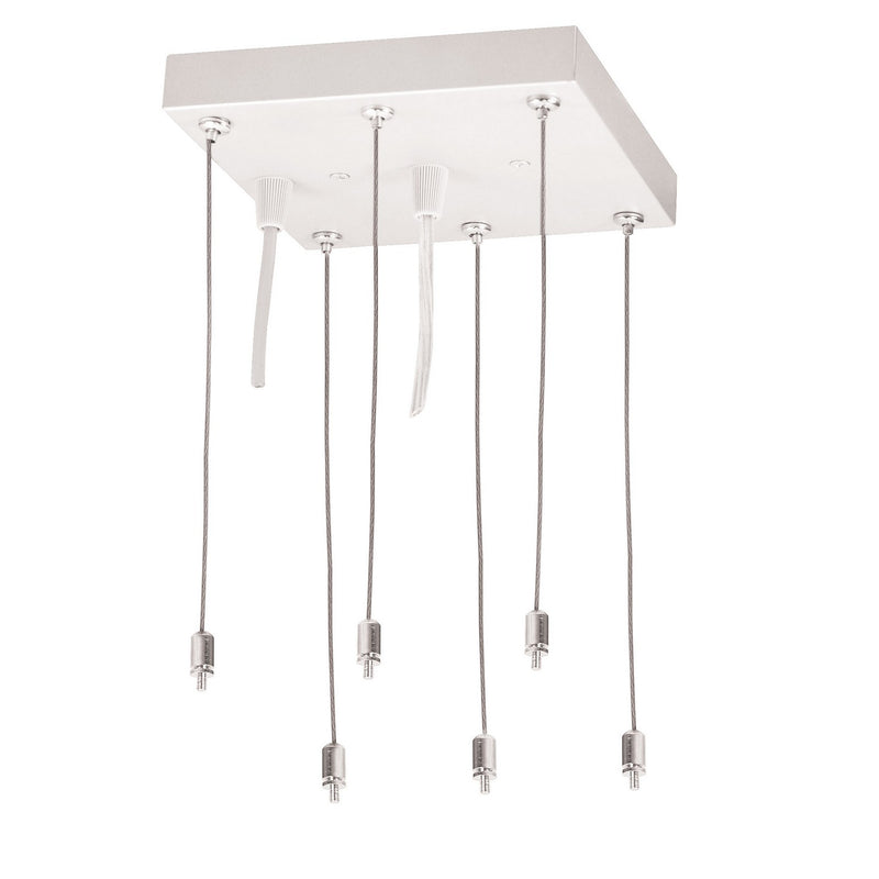 Nora Lighting NPDBL-PKW Pendant Mounting Kit with Canopy for LED Back-Lit Panel, White