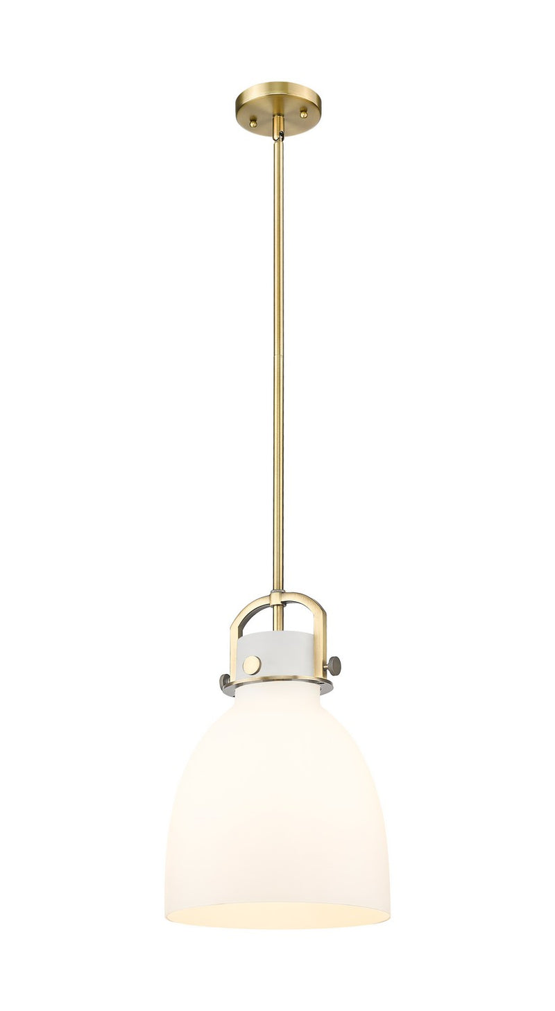 Innovations 410-1SM-BB-G412-10WH One Light Pendant, Brushed Brass