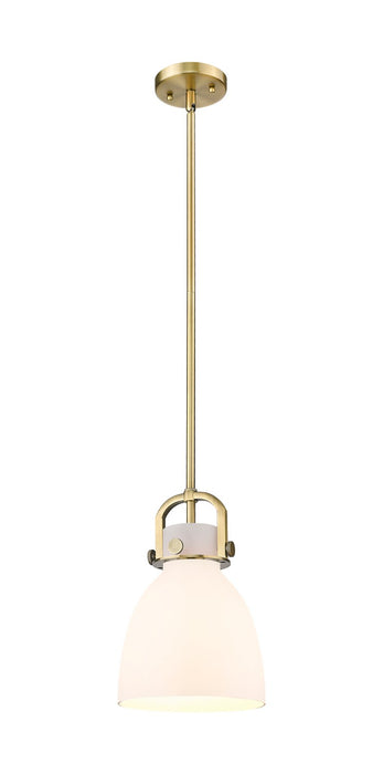 Innovations 410-1SS-BB-G412-8WH One Light Pendant, Brushed Brass