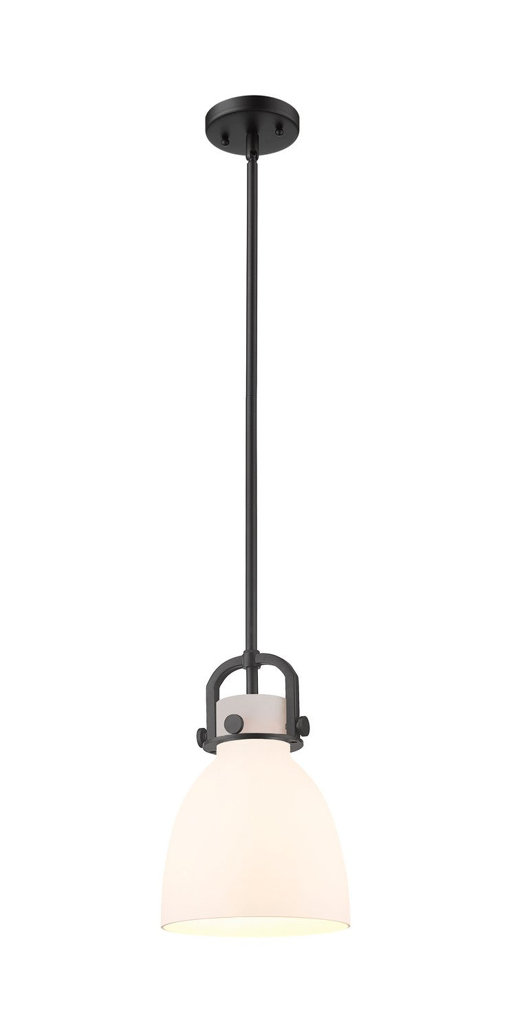 Innovations 410-1SS-BK-G412-8WH One Light Pendant, Matte Black