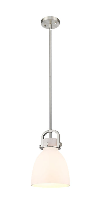 Innovations 410-1SS-SN-G412-8WH One Light Pendant, Satin Nickel