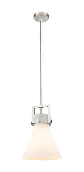 Innovations 411-1SM-SN-G411-10WH One Light Mini Pendant, Brushed Satin Nickel