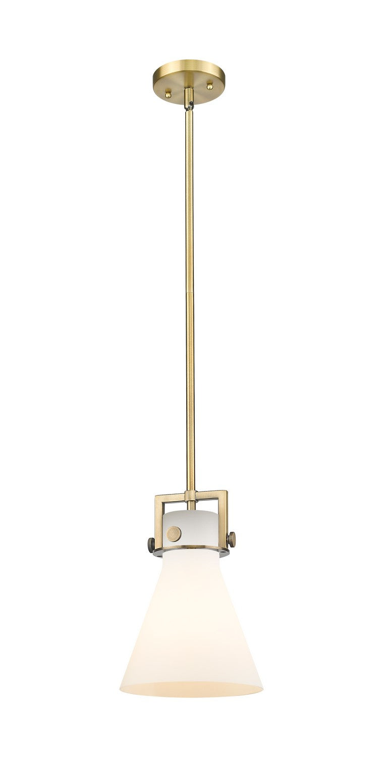Innovations 411-1SS-BB-G411-8WH One Light Pendant, Brushed Brass