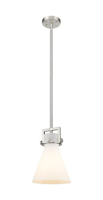 Innovations 411-1SS-SN-G411-8WH One Light Pendant, Satin Nickel