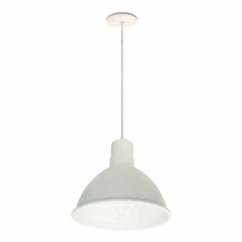 Nora Lighting NRLM-10C2030WWLE4 10" Rlm Shade, White Outer / White Inner