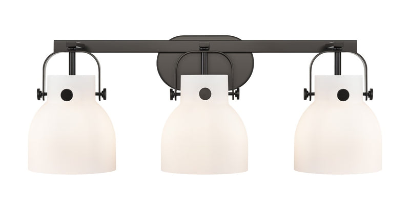 Innovations 423-3W-BK-G412-6WH LED Bath Vanity, Matte Black
