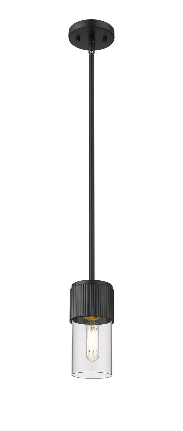 Innovations 428-1S-BK-G428-7CL LED Pendant, Matte Black