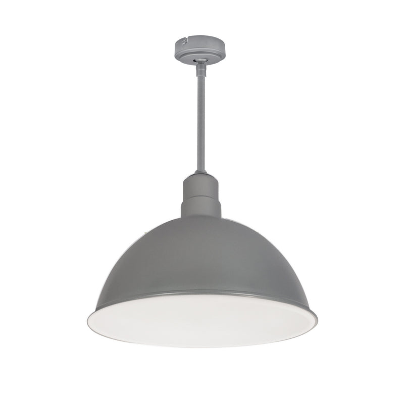 Nora Lighting NRLM-16ST2530GMWLE4/48 Stem Mounted LED Shade, Gun Metal Outer / White Inner