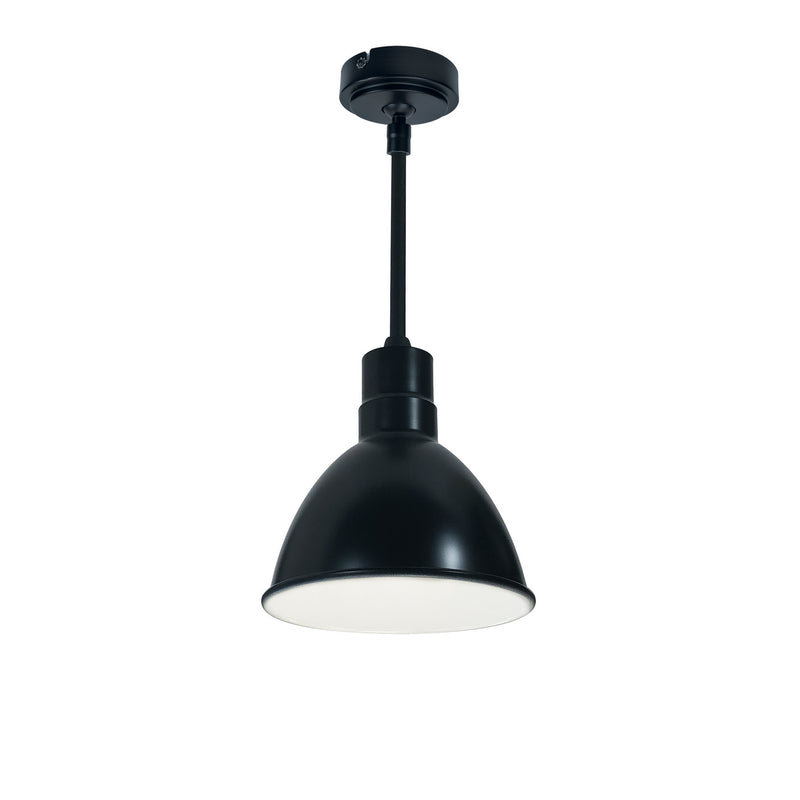 Nora Lighting NRLM-8ST1840BWLE4/60 Stem Mounted LED Shade, Black Outer / White Inner