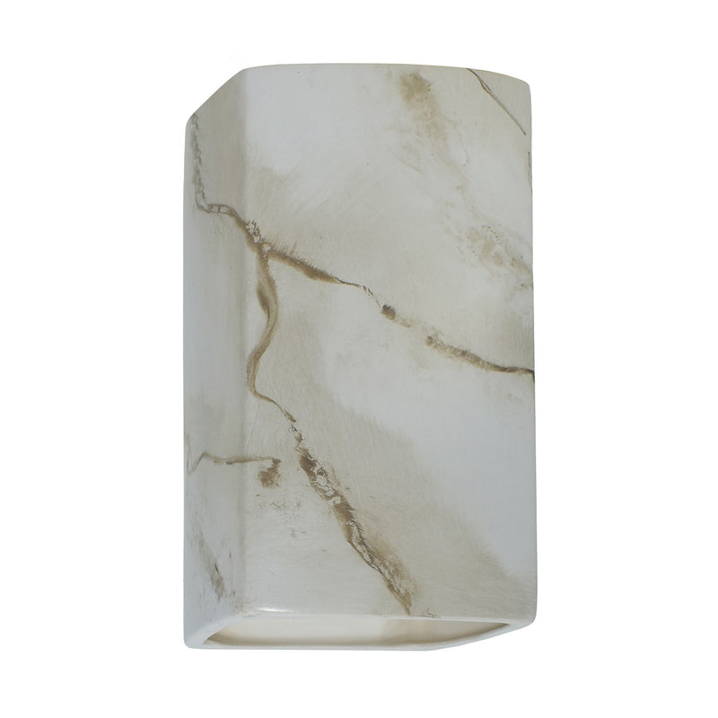 Justice Designs CER-0910-STOC Lantern, Carrara Marble