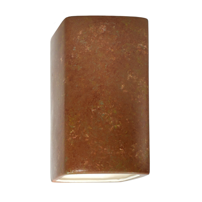 Justice Designs CER-0910W-PATR Lantern, Rust Patina