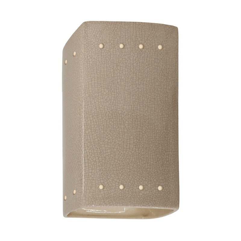 Justice Designs CER-0920-CKS Lantern, Sienna Brown Crackle