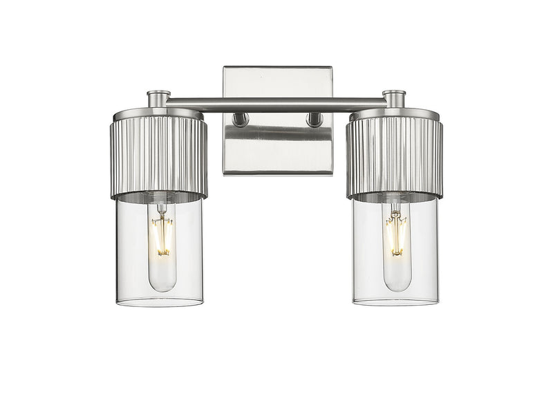 Innovations 428-2W-SN-G428-7CL LED Bath Vanity, Satin Nickel