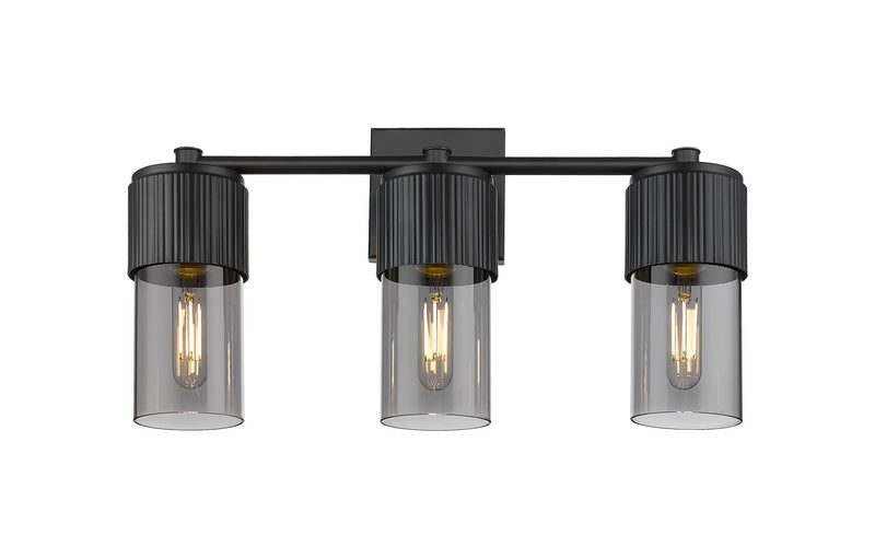 Innovations 428-3W-BK-G428-7SM LED Bath Vanity, Matte Black