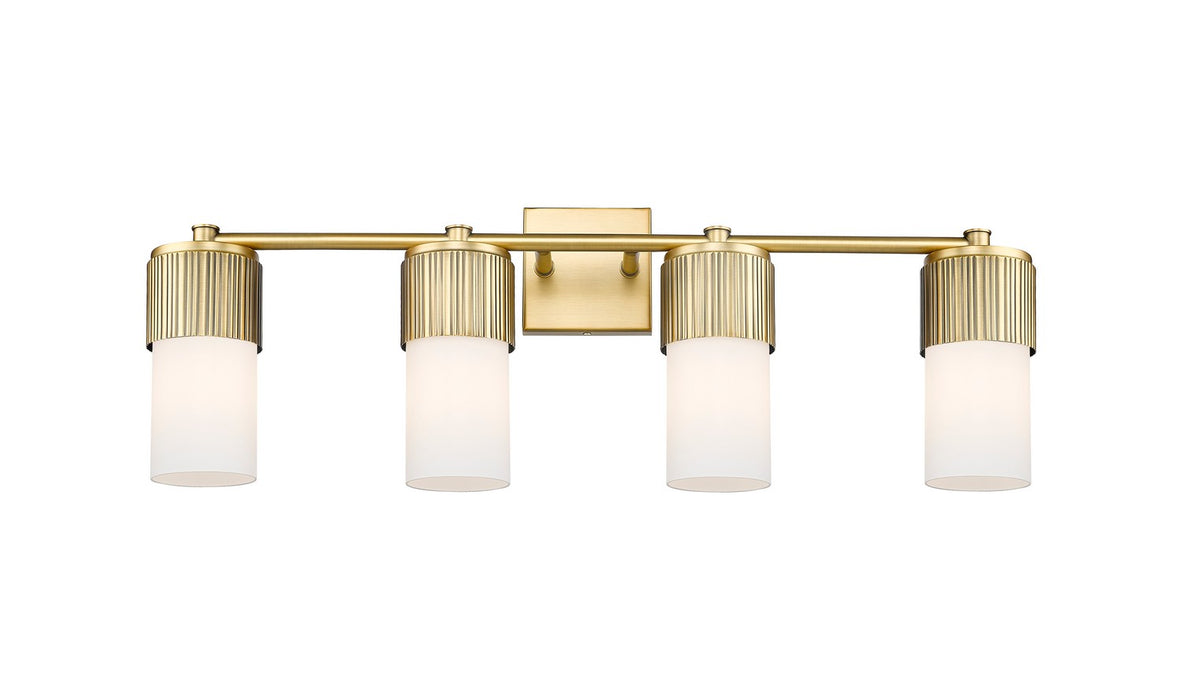 Innovations 428-4W-BB-G428-7WH LED Bath Vanity, Brushed Brass
