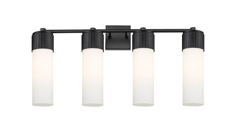 Innovations 428-4W-BK-G428-12WH LED Bath Vanity, Matte Black