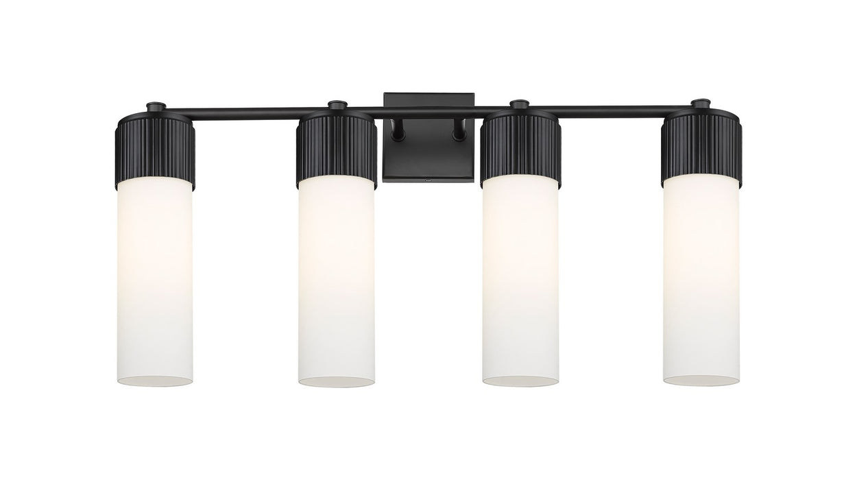 Innovations 428-4W-BK-G428-12WH LED Bath Vanity, Matte Black