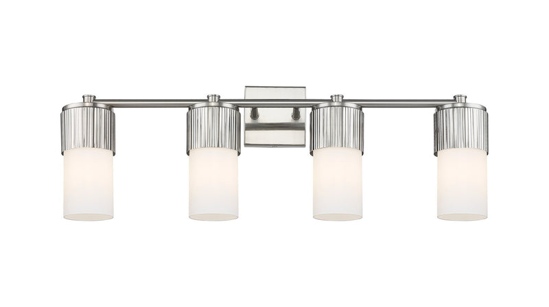 Innovations 428-4W-SN-G428-7WH LED Bath Vanity, Satin Nickel