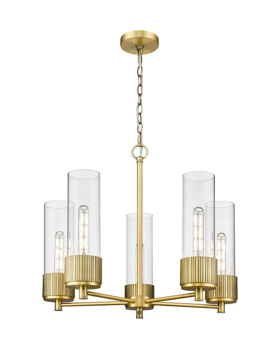 Innovations 428-5CR-BB-G428-12CL LED Chandelier, Brushed Brass