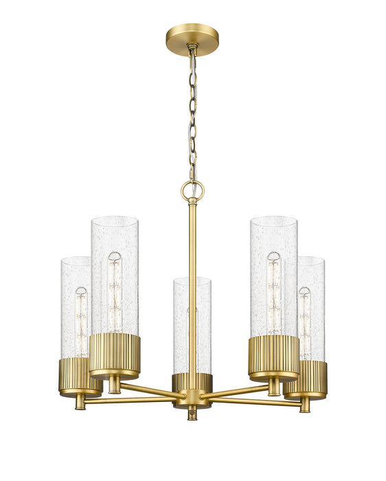 Innovations 428-5CR-BB-G428-12SDY LED Chandelier, Brushed Brass